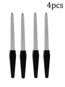 3Pcs/Set Sanding Nail File Double Sided Washable Manicure Pedicure Thick Toenail Fingernails Buffer Metal Nail Files Emery Board For Home And Professional Use - Multicolor - View 10