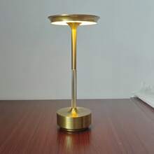 1 Piece, Modern Wireless LED Desk Lamp, Bar Decoration Atmosphere Light, With Touch Control, Stepless Dimming And 3 Color Temperatures - Rechargeable 1200mAh USB Power Supply, Eye Protection Design, Polished Metal Surface, Suitable For Living Room, Bedroom, Outdoor Use, Rechargeable Desk Lamp (Gold, Black, Silver), Emergency Lighting For Power Outages