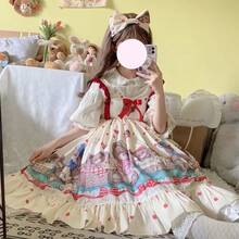 1 chiếc váy liền quần theo chủ đề gấu bông Lolita, trang phục hóa trang phong cách Lolita dễ thương thích hợp cho các bữa tiệc, biểu diễn, ngày lễ, quà tặng ngày lễ tình nhân và trang phục hàng ngày, chỉ mặc váy, trang phục Halloween - Nhiều màu - Xem 5