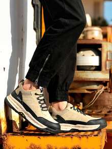 Zapatos de seguridad industrial de los hombres de acero cabeza anti-smash anti-apuñalamiento  transpirable al aire libre de trabajo zapatos de seguro de trabajo - Caqui - Ver 3