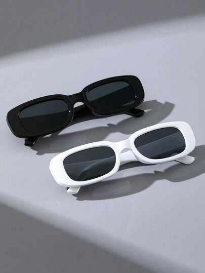 2 pezzi/3 pezzi Occhiali quadrati in plastica classici da uomo, ideali come regalo per vacanze e attività all'aperto casual