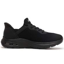 Skechers BOB'S SPORT 女士轻便低帮透气黑色运动鞋，户外步行鞋 117509-BBK - 全黑色 - 查看 2