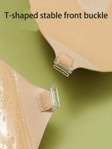 1 Pair Thick Invisible Bra Breast Lift Tape, 5CM Chest Tapes For Small Bust, Suitable For Wedding Dress - Apricot - View 4