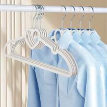 20 Pieces Cute Heart HangersHeavy Duty Clothes Coat Hanger For Adult Jackets, Pants, Shirts, Suit, Dress Room Closet Space Saving(Pink,Velvet)