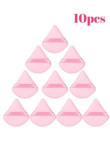 30/10/5/1 Triangular Powder Puff, Soft Makeup Powder Puff, Pink Powder Puff Pad, Used To Press Powder Foundation Make-Up, Facial And Eye Makeup Egg Sponge Tools, Multi-Purpose Reusable Facial Makeup Tools, Beauty Tools, Suitable For Powder, Concealer, Air Cushion, Foundation Make-Up, Bb Cream, Necessary For Family Travel - Multicolor - View 10
