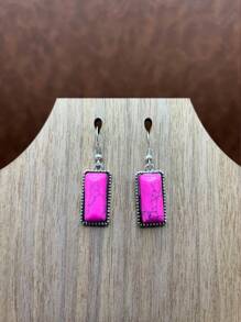 Retro Western Country Style Faux Pearl CCB Beaded Necklace Chain With Water-Drop Pendant, 3 Layers Chain Design, Matching Rectangle Earrings, Suitable For Women And Girls To Pair With Daily Outfit, Party Accessories, Jewelry, Gift For Family/Friends/Yourself