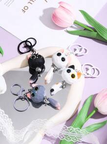 1 buc breloc drăguț și elegant cu ochi mari, pisică cu clopoțel, accesoriu decorativ perfect pentru geantă, cheie, telefon, cadou excelent, accesorii auto, Goth Y2k