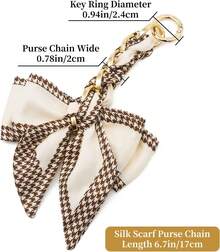 Bag Extender Chain With Bow Ribbon Purse Chain Extender For Crossbody Bag Charms Women Handbag Decoration Accessories - Orange - View 5