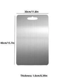 1 件不锈钢切菜板，2025 升级耐用厨房金属砧板，双面，适用于肉类、鱼类、蔬菜，可用洗碗机清洗，防滑