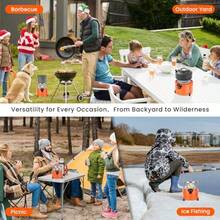 2 In 1 Portable Propane Camping Stove And Heater Mini Cooking Stove With Hose Connector Outdoor Propane Heater Gas Stove For Patio Tent Ice Fishing Emergency Use Burner SH PO - 如圖 - 查看 7