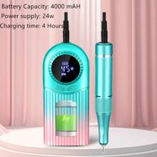 Máquina de taladro de uñas recargable de 45 000 RPM, lima de uñas, accesorios para uñas, esmalte de uñas de gel, lijadora, herramienta profesional, set de manicura