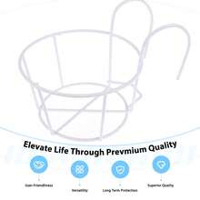 Iron Hanging Flower Bracket Durable Balcony Hanging Garden Shelf For Outdoor Wall Decor