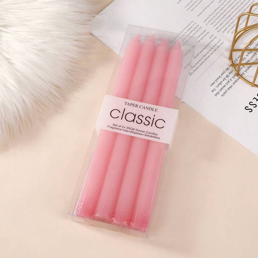 10 Zoll (25 cm) / 8 Zoll (20 cm) schlichte vertikal gestreifte Kerzenständer, rot/weiß/blau/grün/lila/grau/gelb/orange/rosa/schwarz/weinrot, farbige Kerzen, 8 Stunden Brenndauer/Stück, geometrisches Streifendesign, geeignet für Heimdekoration, Hochzeitsdekoration, Freundschaftsgeschenke, Dinnerpartys, duftfreie Kerzen, romantische Dekoration, für alle Jahreszeiten - Verschiedenfarbig - Übersicht 1