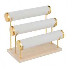 Lyxigt smyckesställ för klockor, armband, armband och accessoarer, guldfärgat för kvinnor, förvaringsorganisatör, resetillbehör, tillbaka till skolan, studenthem - Multifärgad - Visa 4