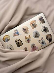 50 张搞笑小狗 MEME 贴纸合集，可用于剪贴簿、行李箱、笔记本电脑装饰，可作为送给好朋友、学校用品、返校礼物 - 彩色 - 查看 3