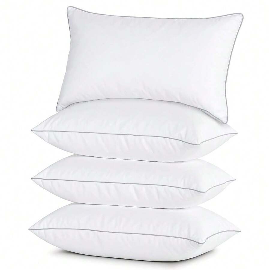 Bed Pillows Standard Size Down Alternative Soft Sleeping Pillows - Set Of 4 - 20"X26" - standard - 查看 1