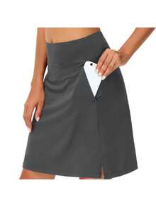 Women's 20" Knee Length Skorts Skirts Athletic Tennis Golf Running Skirts For Women Long Skorts Skirts For Women With Pockets Tennis Skirt Skort - Xám - Xem 5