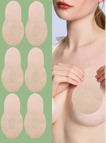 20pcs/10pcs Disposable Breast Lift Tape, Non-Woven Fabric Bra Insert Pads, One-Time Chrysanthemum Breast Petals, Disposable Non-Woven Invisible Nipple Covers, Suitable For Large-Busted And Plus-Size Women, Sexy, Glare-Proof And Embarrassment-Proof.