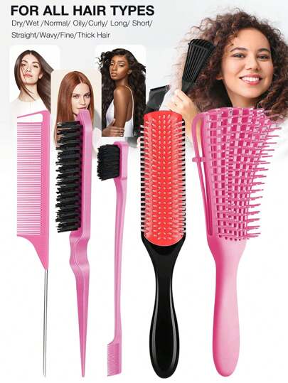 Conjunto de pentes modeladores com 5 peças, pentes masculinos e femininos, incluindo escovas de cabelo, pentes, escovas de massagem no couro cabeludo, pentes grandes e curvos para cabelo liso da filha mais velha, pentes de ponta de agulha de aço, pentes modeladores de dentes largos, pentes de costela com oito pontas, etc. (1 peça, 2 peças, 6 peças) Conjunto de 9 fileiras de pentes, volta às aulas, itens essenciais para viagens e férias, acessórios de cabelo para mulheres, escova, escovas de cabelo, escova de ponta, escova de cabelo, pente de cabelo, pente de cabelo, escova desembaraçadora, escova de bola, mini escova de cabelo, conjunto de escovas de cabelo, pente de madeira, escova de cabelo, escova, pente, escova lisa para trás, escova de cabelo, escova de ponta, escova de cabelo, pente de cabelo, conjunto de escovas de cabelo, pente de cabelo, mini escova de cabelo, escova desembaraçadora, escovas de cabelo, produtos para cabelo, ferramentas para cabelo, coisas para cabelo, cuidados