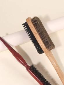 5pcs Professional Hair Styling Brush Set, Including Double-Sided Beard Brush, 3-Row Bristle Brush, Edge Brush, Volumizing Brush, Tail Comb, Sectioning Comb And Smoothing Brush, Designed For Women, Salon And Home Use - Multicolor - View 6