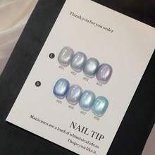 1 Bottle/10ml Satin Glass Pearl Cat Eye Gel, 2025 New 9 Colors Cat Eye Gel, LED UV Salon Gel Polish, DIY Manicure Gift - Multicolor - View 4