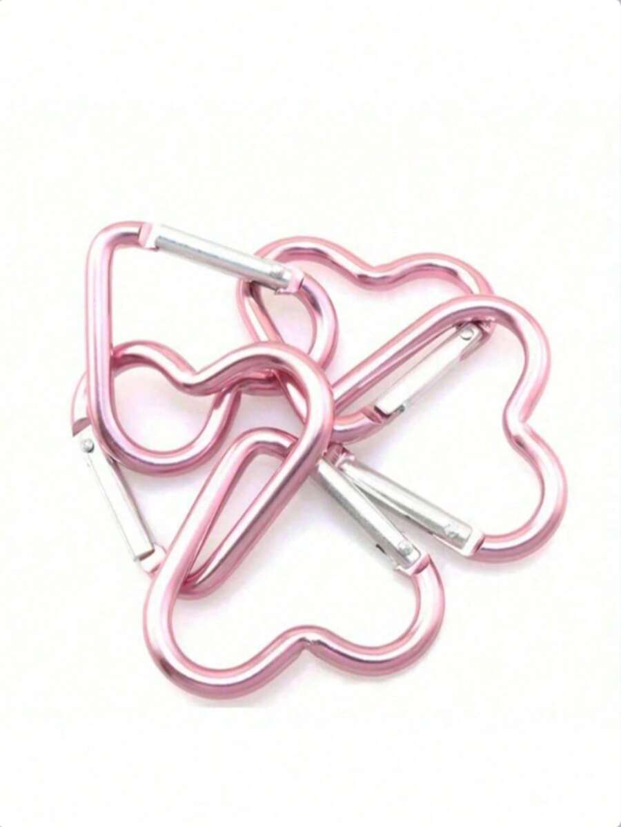 Heart-Shaped Spring Hook, Aluminum Alloy Carabiners For Men And Women, Use For Outdoor Climbing, Backpack And Daily Wear