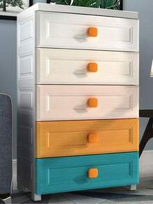 加厚儿童储物柜，带抽屉，可收纳塑料玩具和衣物