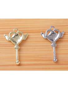 Set de 5 piezas Colgante con varita mágica con forma de corazón, Accesorio de joyería de aleación DIY apto para aretes, pulseras, collares, adecuado para uso diario de mujer