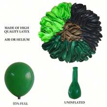 118pcs/Set Miner Themed Handmade Balloon Garland Arch Kit, Green, Brown, Miner Print & Other Latex Balloons, Suitable For Birthday Party, Cartoon/Pixel Video Game Party Decorations