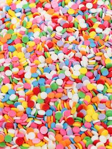 3.52oz/100g Vibrant Multicolour Cake Sprinkles Cake Decoration Heart Shape, Circle Shape,Baking Decorations For Wedding Desserts, Ice-Cream,Lollipop,Donuts & Pastry Decorating Supplies,For Decoration Only - Multicolor - View 14