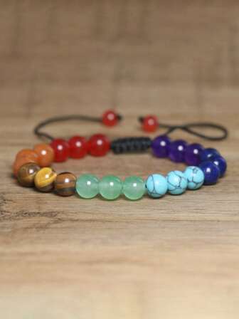 gxtbw Healing Crystal Bracelet - Natural Stone Chakra Bead Bracelet For Energy, Luck & Anxiety Relief, Handmade Boho Elegant Jewelry Gift For Her/Him