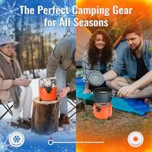 2 In 1 Portable Propane Camping Stove And Heater Mini Cooking Stove With Hose Connector Outdoor Propane Heater Gas Stove For Patio Tent Ice Fishing Emergency Use Burner SH PO - 如圖 - 查看 4