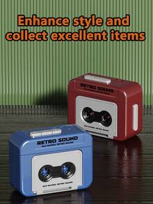 Retro Tape Recorder Keychain - 1 Piece Mini Vintage Cassette Player Charm PVC Audio-Themed Keyring Novelty Music Box Pendant Creative Small Gift Item Non-Metallic Unplated Gifts For Women - Multicolor - View 8