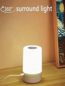 1pc Touch Sensor Warm Light Bedside Lamp, Eye-Caring LED Night Light, USB Powered Sleep Light, Touch Control 3 Color Temperatures Adjustable Nightlight For Bedroom, Nursing Baby - LED Touch Night Light - View 11