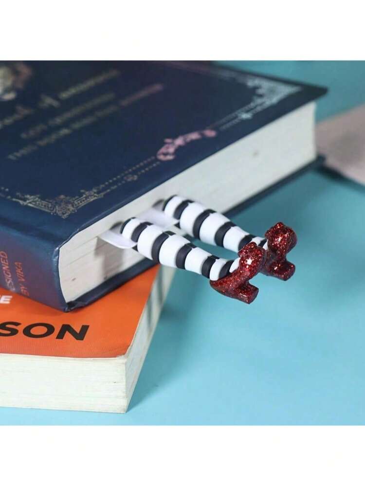 1pc Creative Witch Bookmark, 3D Red High Heel Shoe Bookmark, Funny Back To School Student Gift - Multicolor - View 9