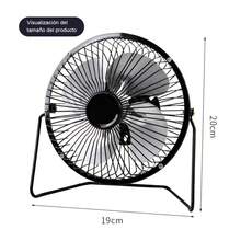 Ventilador pequeño de escritorio, ventilador USB de cuatro aspas de aluminio, silencioso y con viento súper fuerte, mini ventilador portátil para oficina en casa, regalo ideal de verano. - Azul - Ver 10