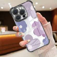 Funda para teléfono 1 funda para teléfono con bolsa de aire con patrón de crisantemo de dopamina a prueba de golpes con bolsa de aire a prueba de golpes en las cuatro esquinas, adecuada para todos los modelos de teléfonos - Dorado - Ver 4
