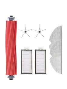Kit de repuestos para aspiradora robot Q7 Max/Q7 Max Plus/T8, incluye: 1 cepillo principal, 2 cepillos laterales, 2 filtros HEPA, 2 paños de limpieza - Como se muestra - Ver 1