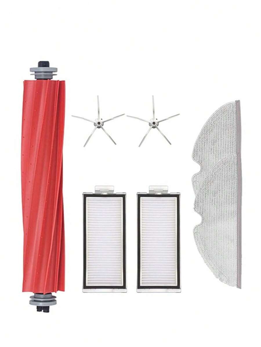 Kit de repuestos para aspiradora robot Q7 Max/Q7 Max Plus/T8, incluye: 1 cepillo principal, 2 cepillos laterales, 2 filtros HEPA, 2 paños de limpieza - Como se muestra - Ver 1