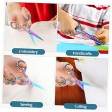 Vintage Style Fabric Scissors, Professional Stainless Steel Sewing Tool For Stitching, Patching And Altering Clothes, Colorful Design Suitable For Crafting And Quilting