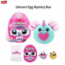 ZURU Rainbocorns Eggzania Baby Mania，可收藏毛绒玩具，史莱姆，趣味十足，充满想象力，新颖的开箱动物软玩具，惊喜蛋，适合喜欢角色扮演的女孩（1 包）