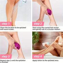 Reusable Women's Leg Hair Removal Tool - Magic Crystal Hair Removal Device Without Shaving, Washable Nano Glass Gadget - Multicolor - View 4