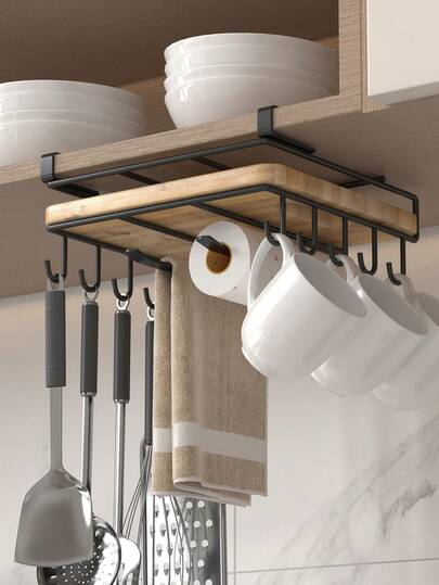 1個 多機能キャビネット収納ラック、鍋のフタ&まな板ホルダー、オフィスデスク用収納棚