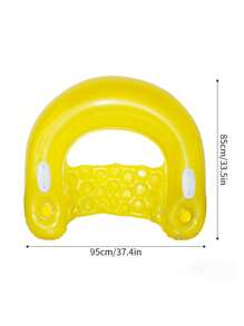 1PC Adult Swimming Ring U-Shaped Floating Lounge Chair, Water Inflatable Floating Raft, Unisex Swimming Pool Float Chair, Beach Essentials, Beach Accessories