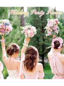 12pcs Luxurious Satin Bridesmaid Scrunchies Set - Soft Hair Ties, Fashion Glasses, And Chic Accessories For Bachelorette Party Favors, Bridesmaid Proposal Gifts, Bridal Shower, And Wedding Celebrations