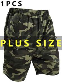 大码男士夏季运动短裤，男士大码翻盖口袋侧抽绳腰部工装短裤，休闲装，送给丈夫/男朋友的礼物
