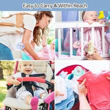 1/2/4/8个装透明奶嘴收纳盒 - 方便携带的奶嘴收纳盒，带挂绳，易于清洁，是婴儿尿布包的必备配件，可收纳奶嘴及其他物品。