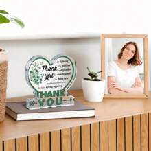 1 件，亚克力感谢亚克力牌匾，圣诞节送给老师老板的装饰，送给同事、女士、老师的感谢、治疗师、办公桌装饰标志。