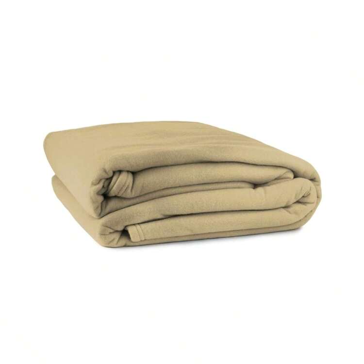 Cozy Camel Queen Polar Fleece Blanket - Soft & Warm Home Throw For Ultimate Comfort - Camel - View 4
