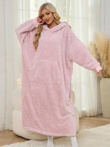 Snuggy Hooded Blanket For Adult, Wearable Blanket Hoodies For Women & Men Warm Cozy Sherpa Sweatshirt With Giant PocketHalloween Christmas New Year 2026 - 1 - 查看 3